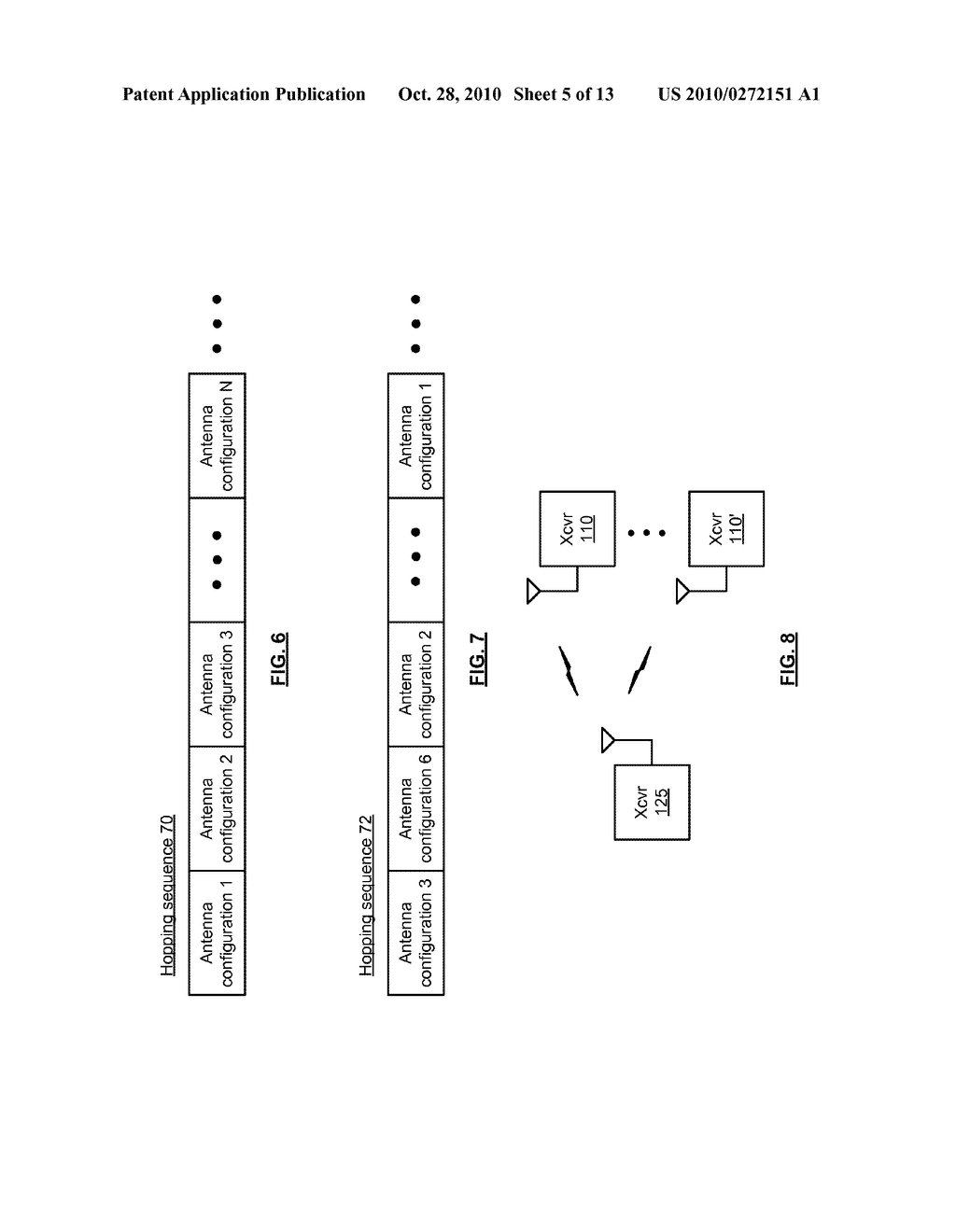 TRANSCEIVER WITH PLURAL SPACE HOPPING PHASED ARRAY ANTENNAS AND METHODS FOR USE THEREWITH - diagram, schematic, and image 06