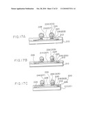 ELECTRONIC COMPONENT AND SEMICONDUCTOR DEVICE, METHOD OF MAKING THE SAME AND METHOD OF MOUNTING THE SAME, CIRCUIT BOARD, AND ELECTRONIC INSTRUMENT diagram and image