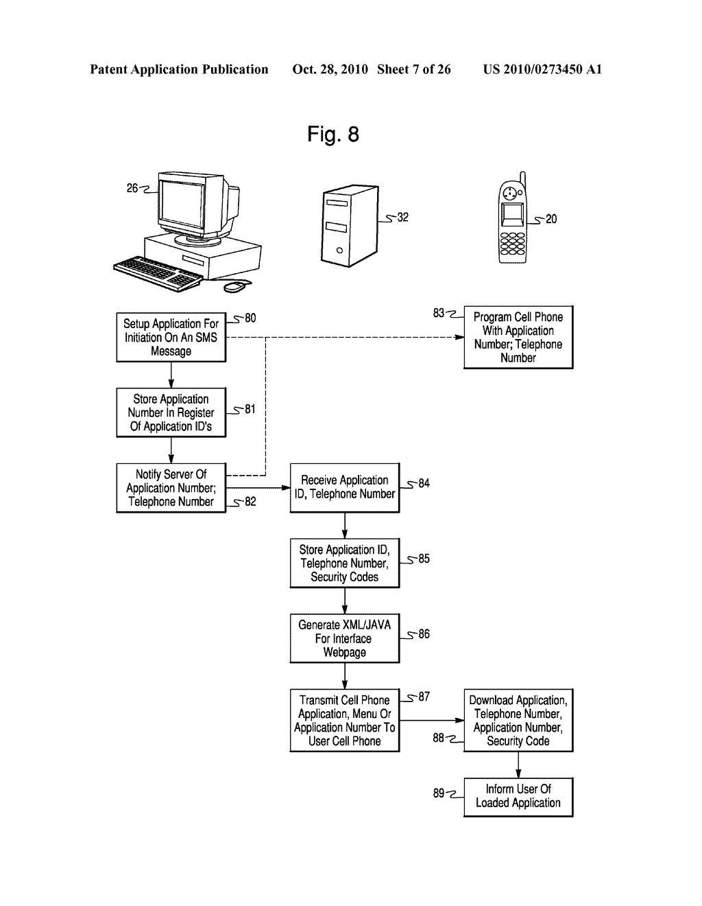 APPARATUS AND METHOD FOR ACTIVATING COMPUTER APPLICATIONS WITH SMS MESSAGING - diagram, schematic, and image 08