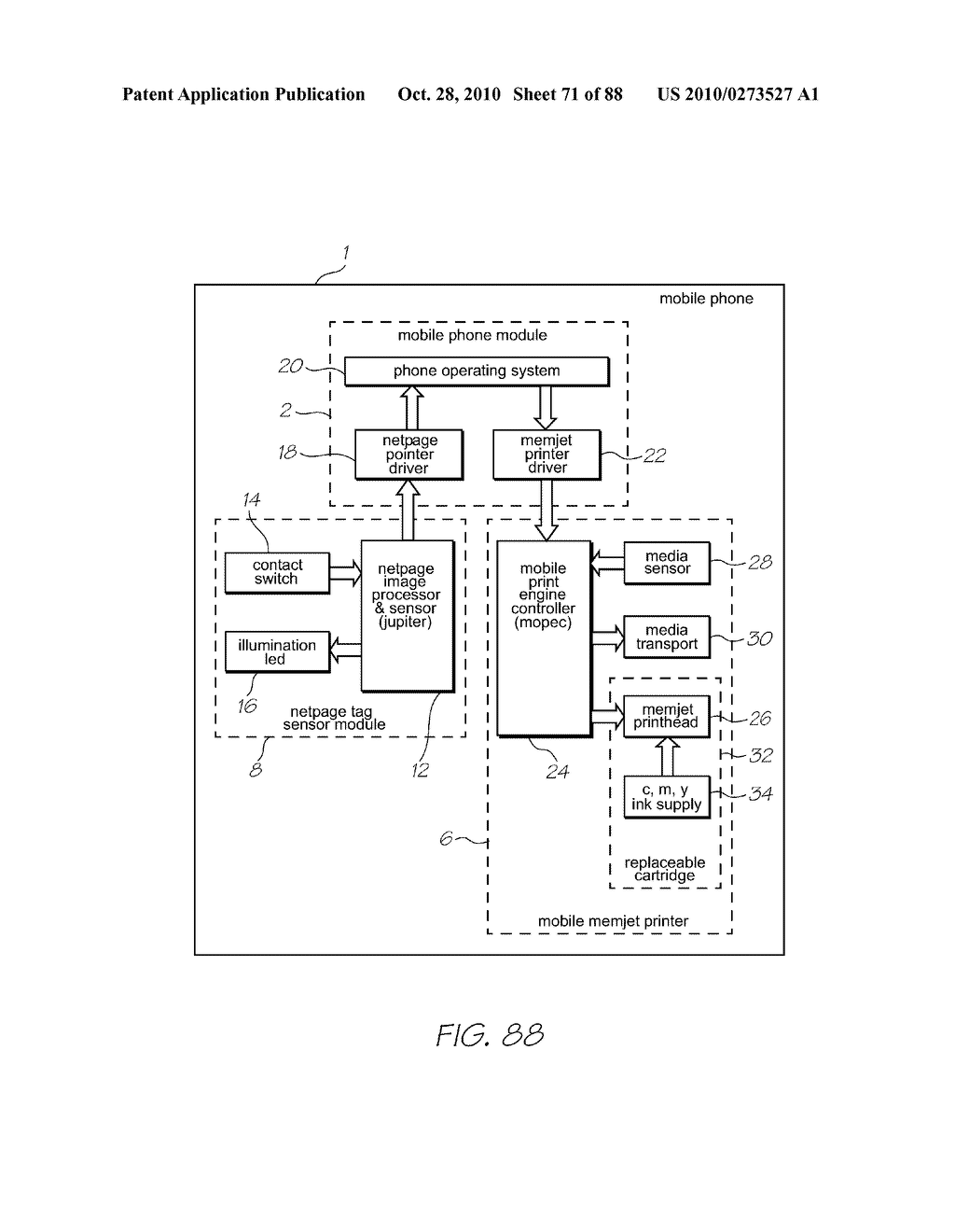 MOBILE PHONE SYSTEM FOR PRINTING WEBPAGE AND RETRIEVING CONTENT - diagram, schematic, and image 72