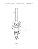 DEVICE FOR READYING A NEEDLE FREE INJECTOR FOR DELIVERY diagram and image