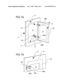 Plasterboard panel for access to a compartment diagram and image