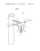 HOLDING DEVICE FOR AN OVERHEAD LINE AND OVERHEAD LINE CONFIGURATION diagram and image