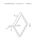 Tablet of battery-free wireless pointing device diagram and image