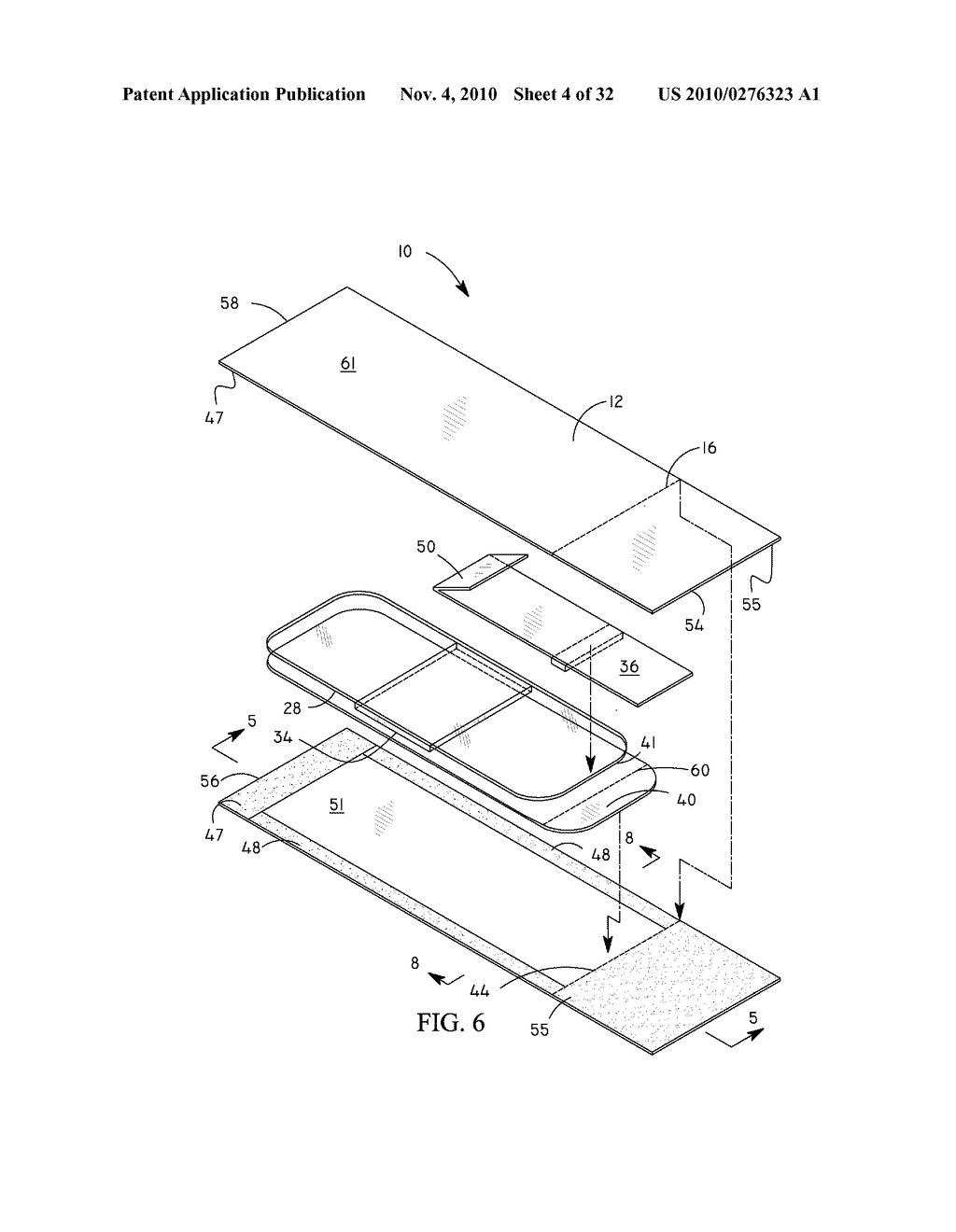 Packaging and dispensers for adhesive backed elements - diagram, schematic, and image 05