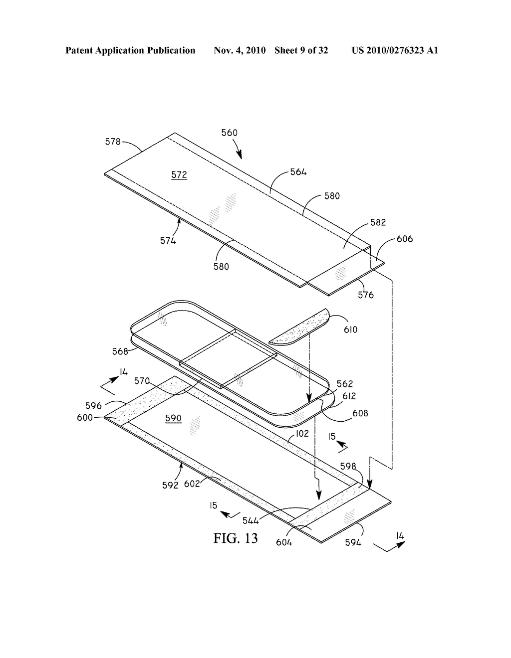 Packaging and dispensers for adhesive backed elements - diagram, schematic, and image 10