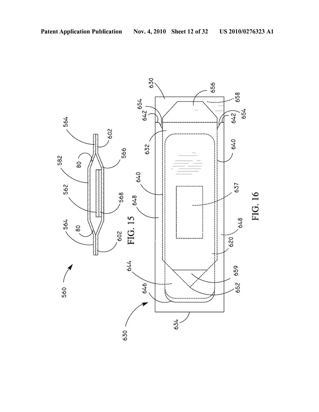 Packaging and dispensers for adhesive backed elements - diagram, schematic, and image 13