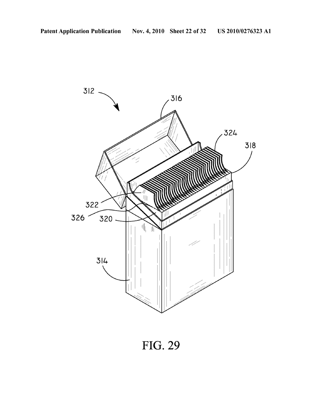 Packaging and dispensers for adhesive backed elements - diagram, schematic, and image 23