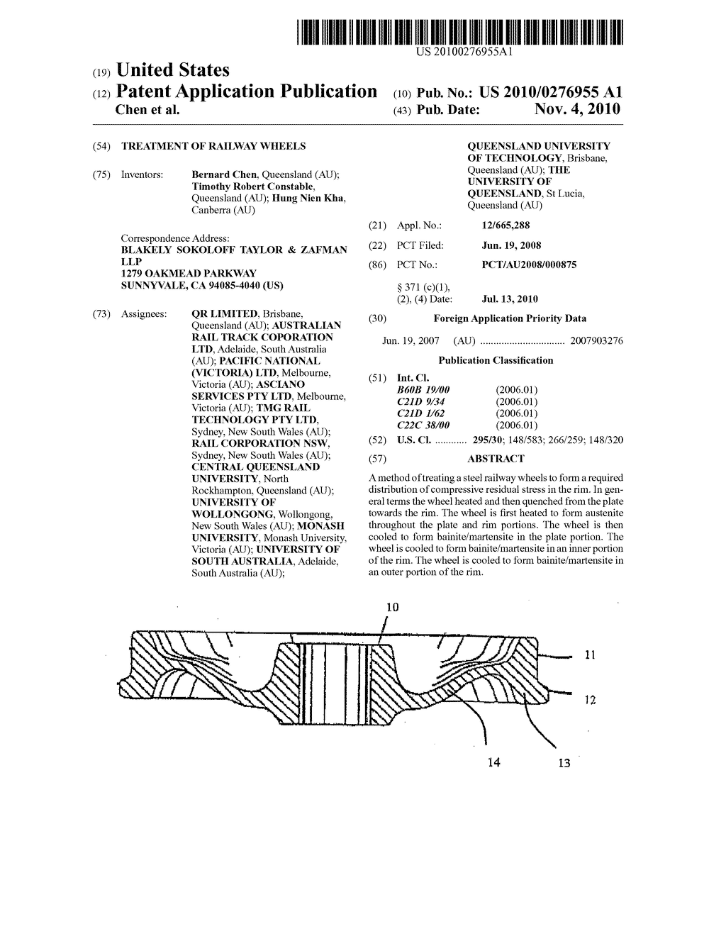 TREATMENT OF RAILWAY WHEELS - diagram, schematic, and image 01