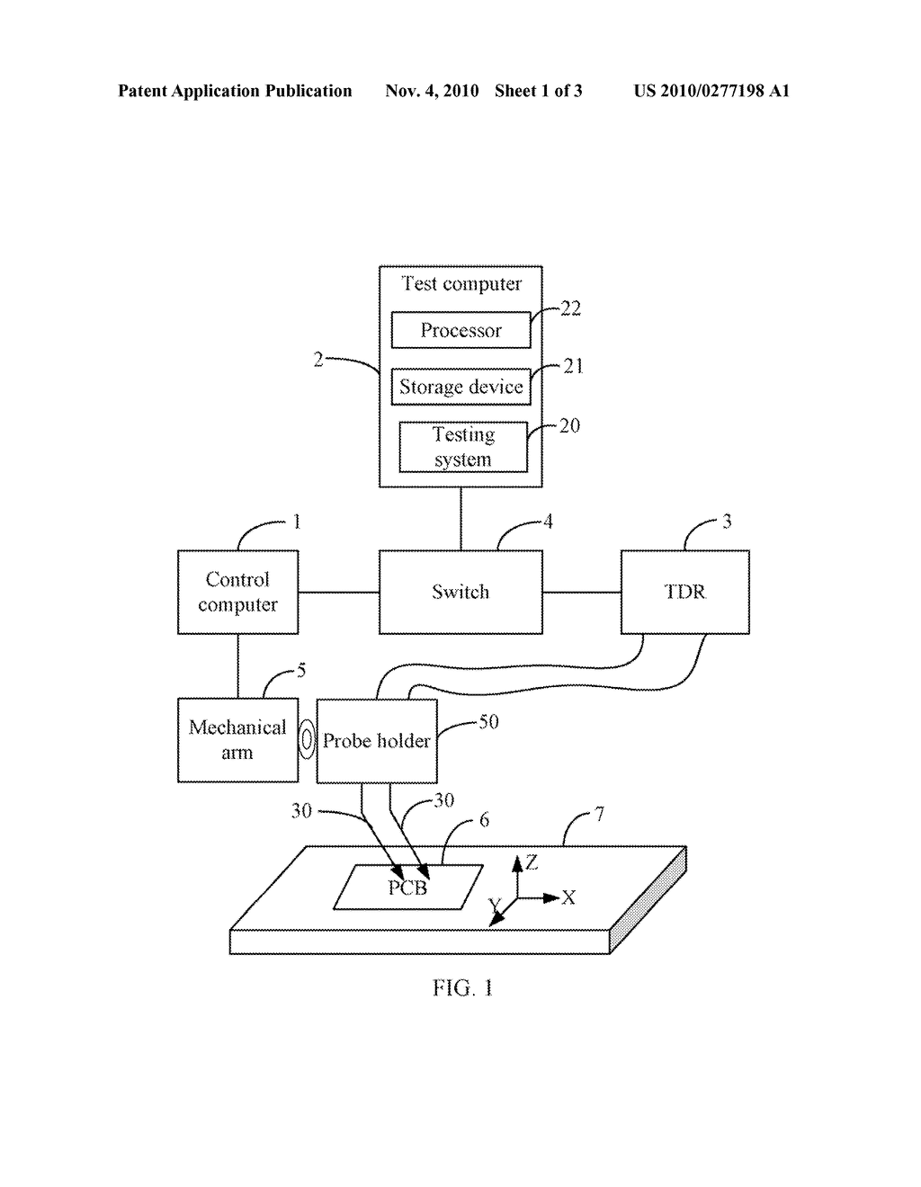 SYSTEM AND METHOD FOR TESTING A CHARACTERISTIC IMPEDANCE OF AN ELECTRONIC COMPONENT - diagram, schematic, and image 02