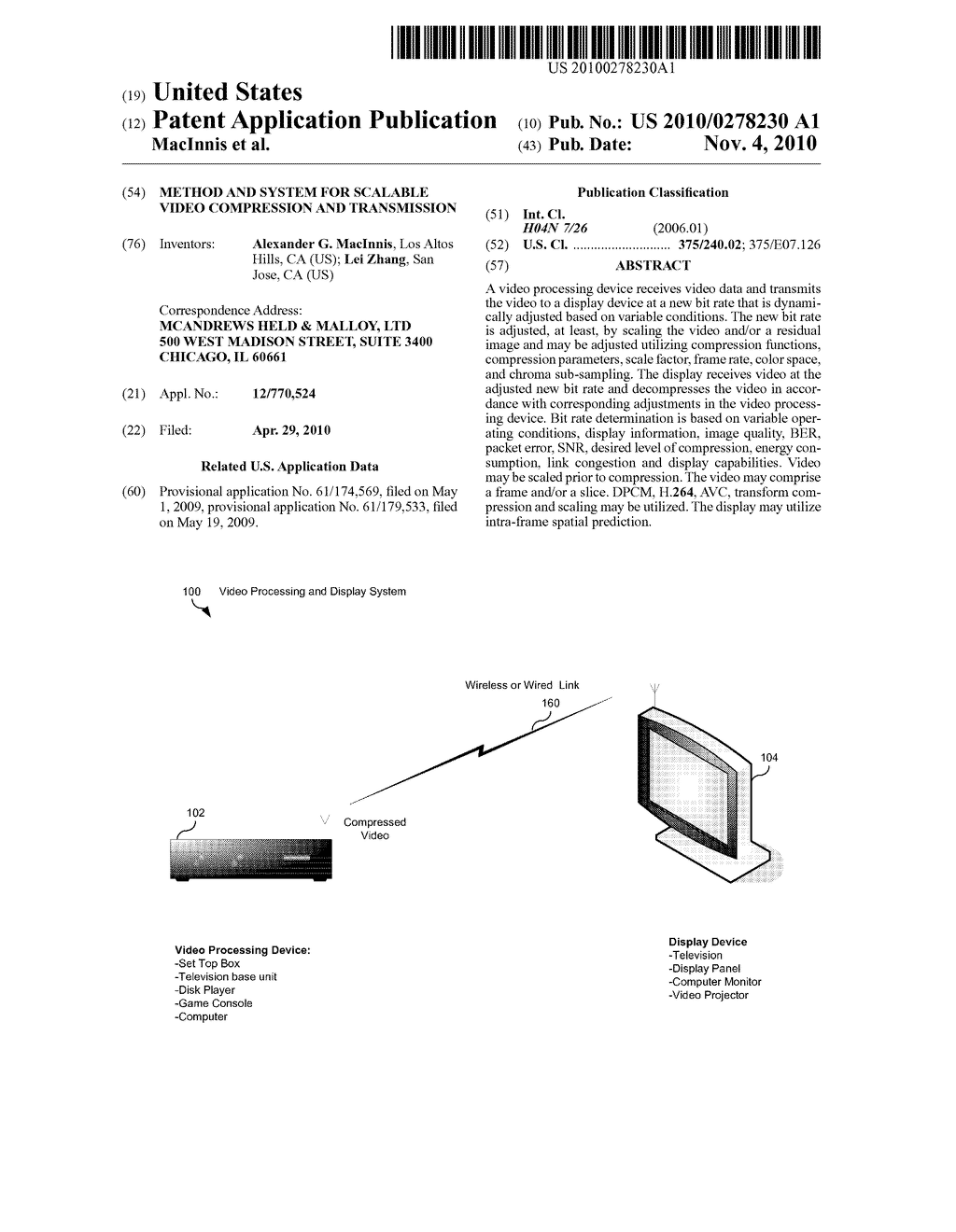 Method And System For Scalable Video Compression And Transmission - diagram, schematic, and image 01