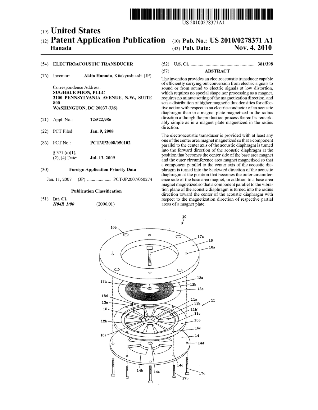 ELECTROACOUSTIC TRANSDUCER - diagram, schematic, and image 01