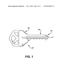 KEY BLANK IDENTIFICATION SYSTEM WITH GROOVE SCANNING diagram and image