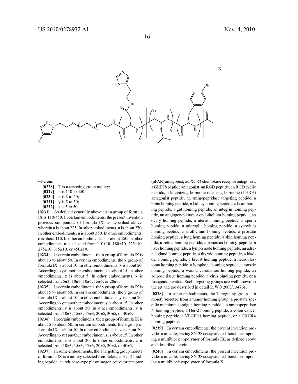 POLYMER MICELLES CONTAINING SN-38 FOR THE TREATMENT OF CANCER - diagram, schematic, and image 61