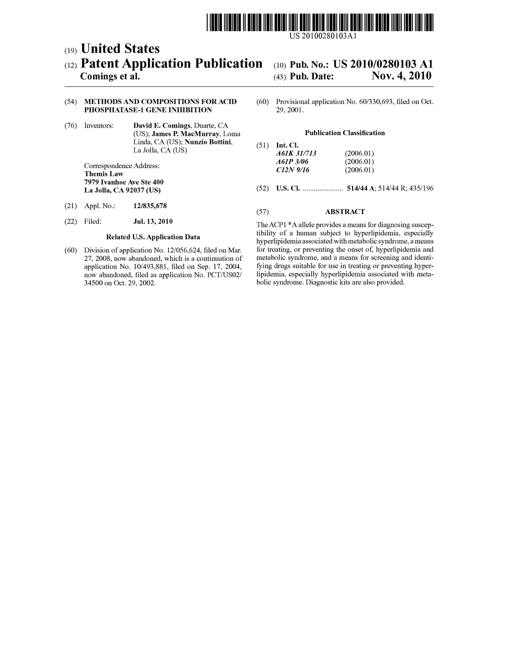 Methods and compositions for acid phosphatase-1 gene inhibition - diagram, schematic, and image 01