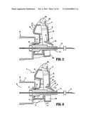 SAFETY SHIELD APPARATUS AND MOUNTING STRUCTURE FOR USE WITH MEDICAL NEEDLE DEVICES diagram and image