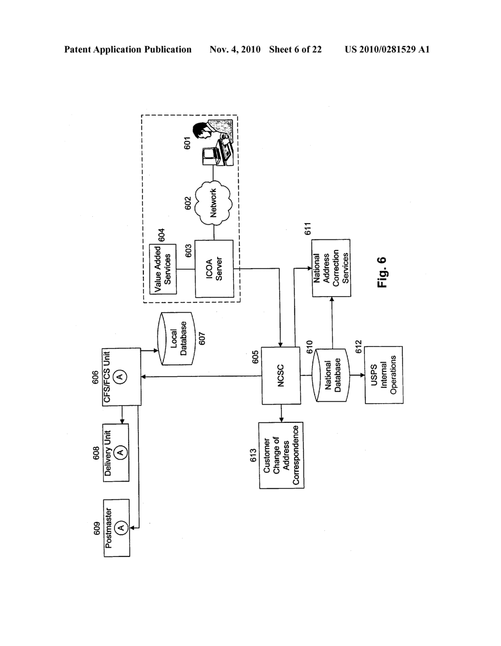 SYSTEMS AND METHODS FOR PROVIDING CHANGE OF ADDRESS SERVICES OVER A NETWORK - diagram, schematic, and image 07