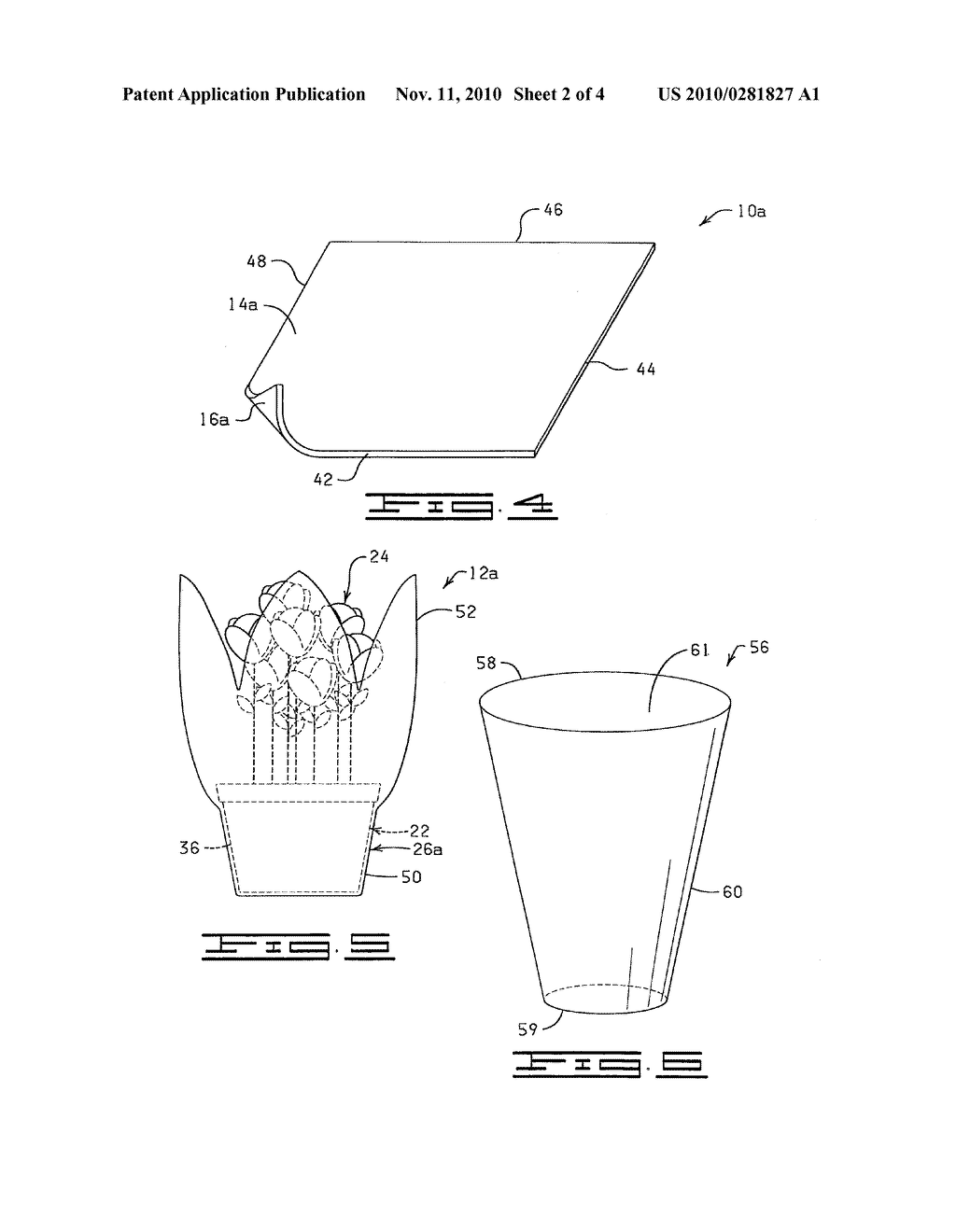 METHOD OF PROVIDING A DECORATIVE COVER FOR A FLOWER POT FORMED OF A HEAT SHRINKABLE MATERIAL - diagram, schematic, and image 03