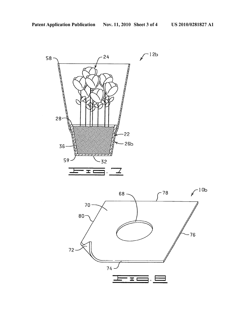 METHOD OF PROVIDING A DECORATIVE COVER FOR A FLOWER POT FORMED OF A HEAT SHRINKABLE MATERIAL - diagram, schematic, and image 04