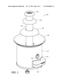 DISPOSABLE POD AND BATTERY OPERATED CHOCOLATE FOUNTAIN diagram and image