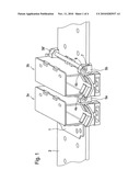MODULAR HOLDING DEVICE FOR MOUNTING PARTS LOCATED INSIDE AN AIRCAFT FUSELAGE diagram and image
