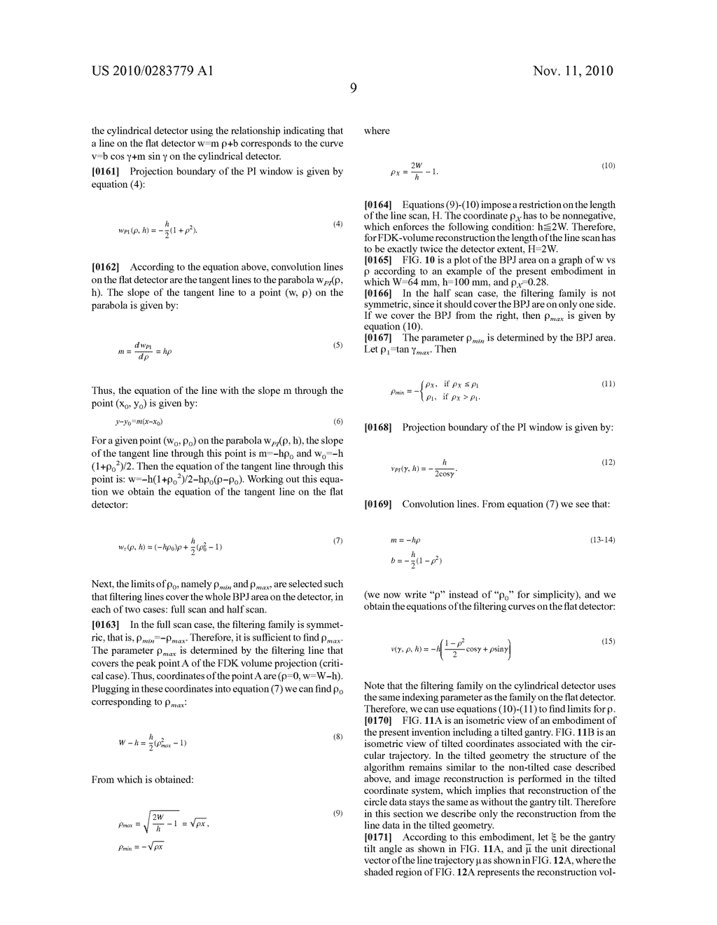 METHOD AND SYSTEM FOR TOMOGRAPHIC RECONSTRUCTION IN MEDICAL IMAGING USING THE CIRCLE AND LINE TRAJECTORY - diagram, schematic, and image 44