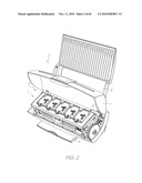 PRINTER PRINT ENGINE WITH CRADLED CARTRIDGE UNIT diagram and image