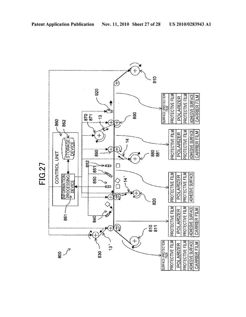 ROLL OF OPTICAL FILM LAMINATE,AND METHOD AND SYSTEM FOR MANUFACTURING THE SAME - diagram, schematic, and image 28