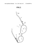 EYEGLASS FRAME WITHOUT NOSE PAD AND EYEGLASS SUPPORTING METHOD THEREOF diagram and image