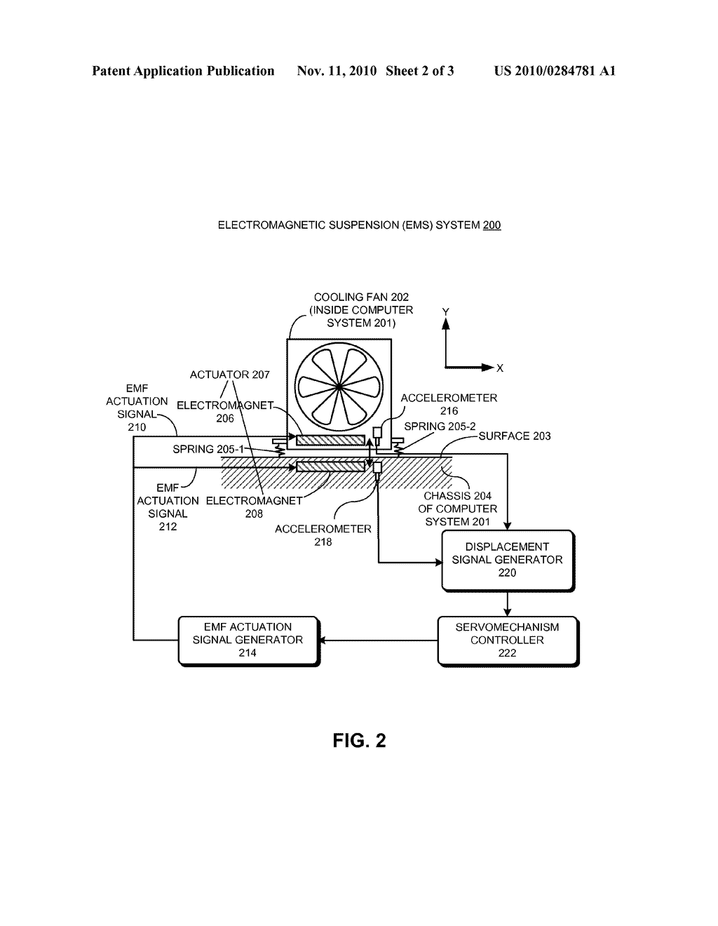 MITIGATING MECHANICAL VIBRATIONS CAUSED BY A FAN IN A COMPUTER SYSTEM - diagram, schematic, and image 03