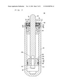 HYDRAULIC CYLINDER DEVICE AND BOAT PROPELLING APPARATUS INCLUDING THE SAME diagram and image