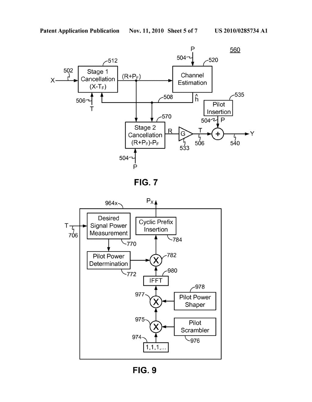 DUAL-STAGE ECHO CANCELLATION IN A WIRELESS REPEATER USING AN INSERTED PILOT - diagram, schematic, and image 06