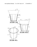 COLLAPSIBLE AND/OR ERECTABLE FLORAL CONTAINERS diagram and image