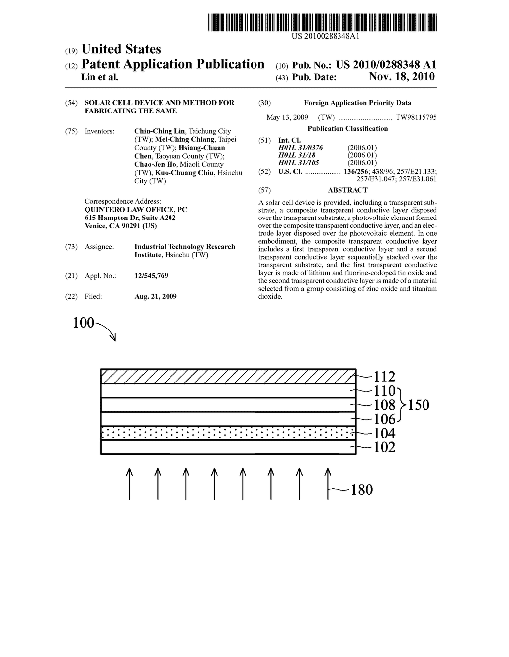 SOLAR CELL DEVICE AND METHOD FOR FABRICATING THE SAME - diagram, schematic, and image 01