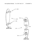 THREE-WHEELED SKATEBOARD SYSTEM AND METHOD diagram and image