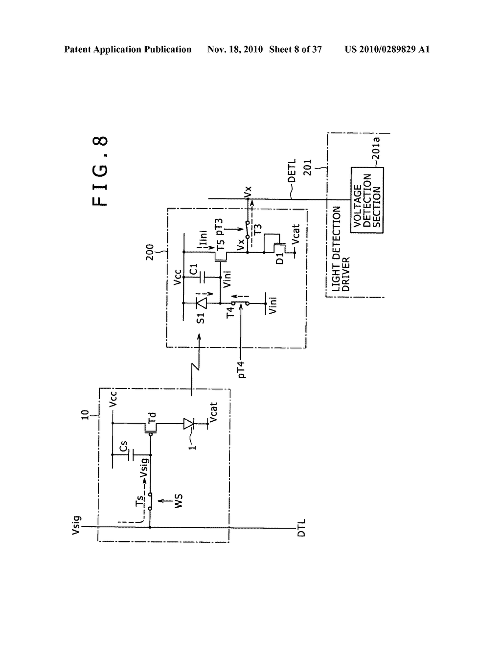 Display apparatus, light detection method and electronic apparatus - diagram, schematic, and image 09