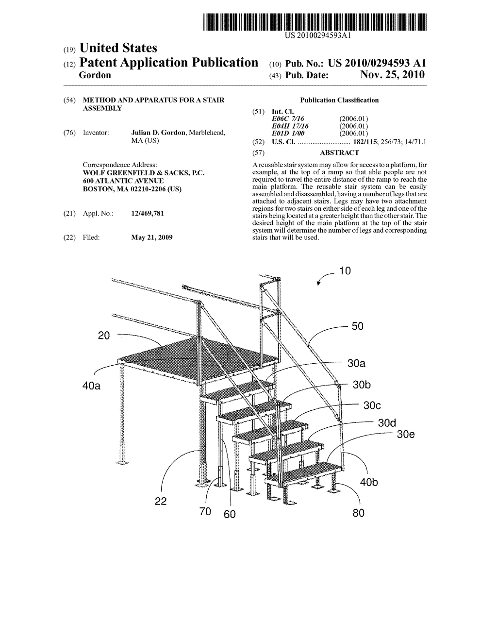 METHOD AND APPARATUS FOR A STAIR ASSEMBLY - diagram, schematic, and image 01