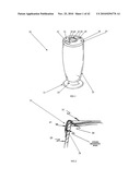 Beverage container with removable top diagram and image
