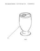 Beverage container with removable top diagram and image