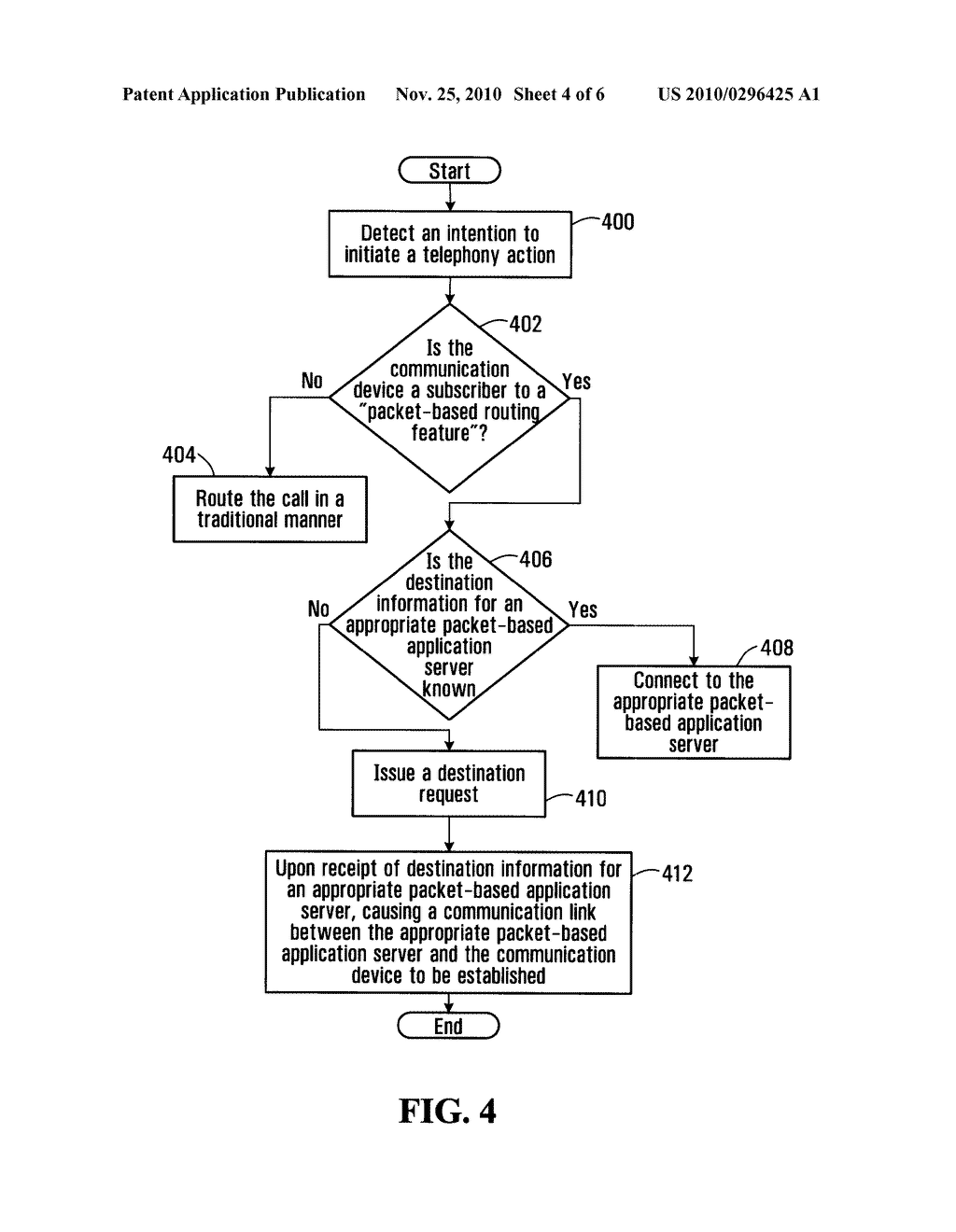 METHOD AND SYSTEM FOR ESTABLISHING A CONNECTION WITH A PACKET-BASED APPLICATION SERVER - diagram, schematic, and image 05