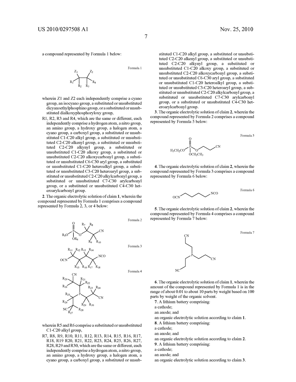 Organic electrolytic solution and lithium battery employing the same - diagram, schematic, and image 10