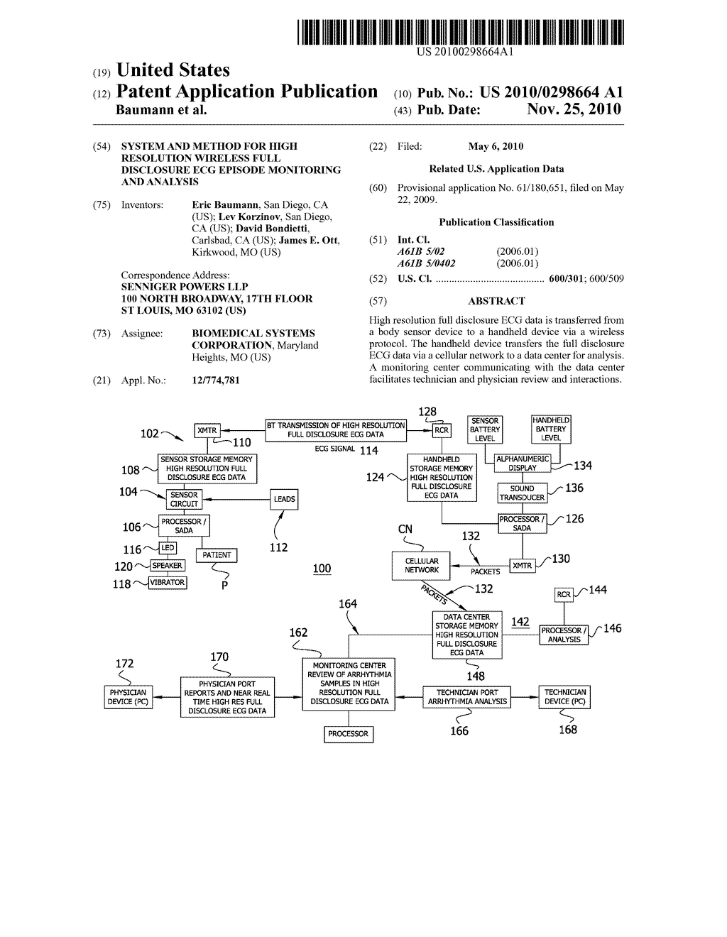 SYSTEM AND METHOD FOR HIGH RESOLUTION WIRELESS FULL DISCLOSURE ECG EPISODE MONITORING AND ANALYSIS - diagram, schematic, and image 01