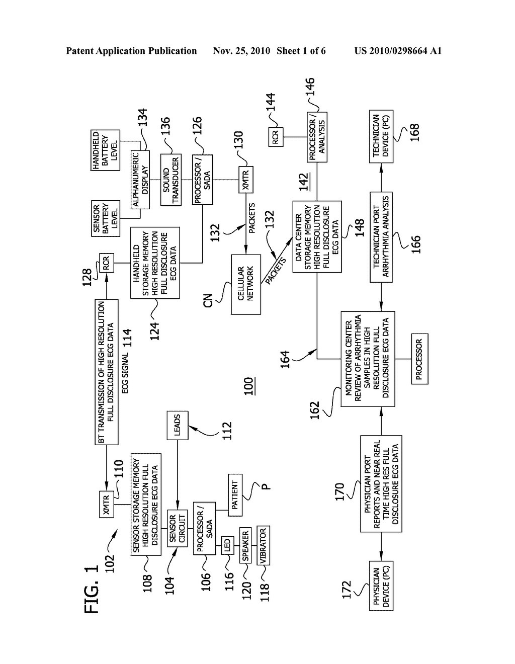 SYSTEM AND METHOD FOR HIGH RESOLUTION WIRELESS FULL DISCLOSURE ECG EPISODE MONITORING AND ANALYSIS - diagram, schematic, and image 02