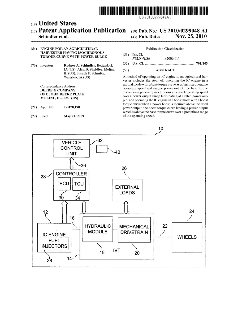 ENGINE FOR AN AGRICULTURAL HARVESTER HAVING ISOCHRONOUS TORQUE CURVE WITH POWER BULGE - diagram, schematic, and image 01