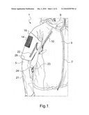 GARMENT HAVING ROLL-UP AND STOW SLEEVES diagram and image