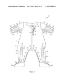 Expandable children garment with an improved adjustable feature diagram and image