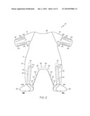 Expandable children garment with an improved adjustable feature diagram and image