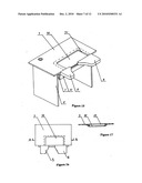 COMPUTER DESK WITH A DRAWER CONNECTED WITH ELBOW SUPPORT BOARDS diagram and image