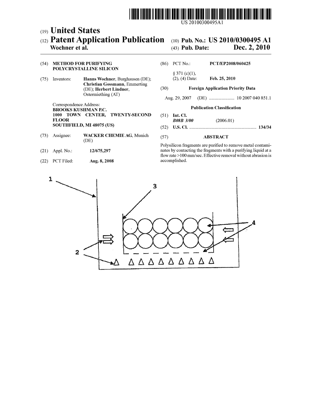 METHOD FOR PURIFYING POLYCRYSTALLINE SILICON - diagram, schematic, and image 01