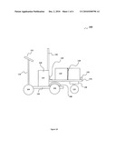 Battery-powered motorized vehicle with a carrying platform diagram and image